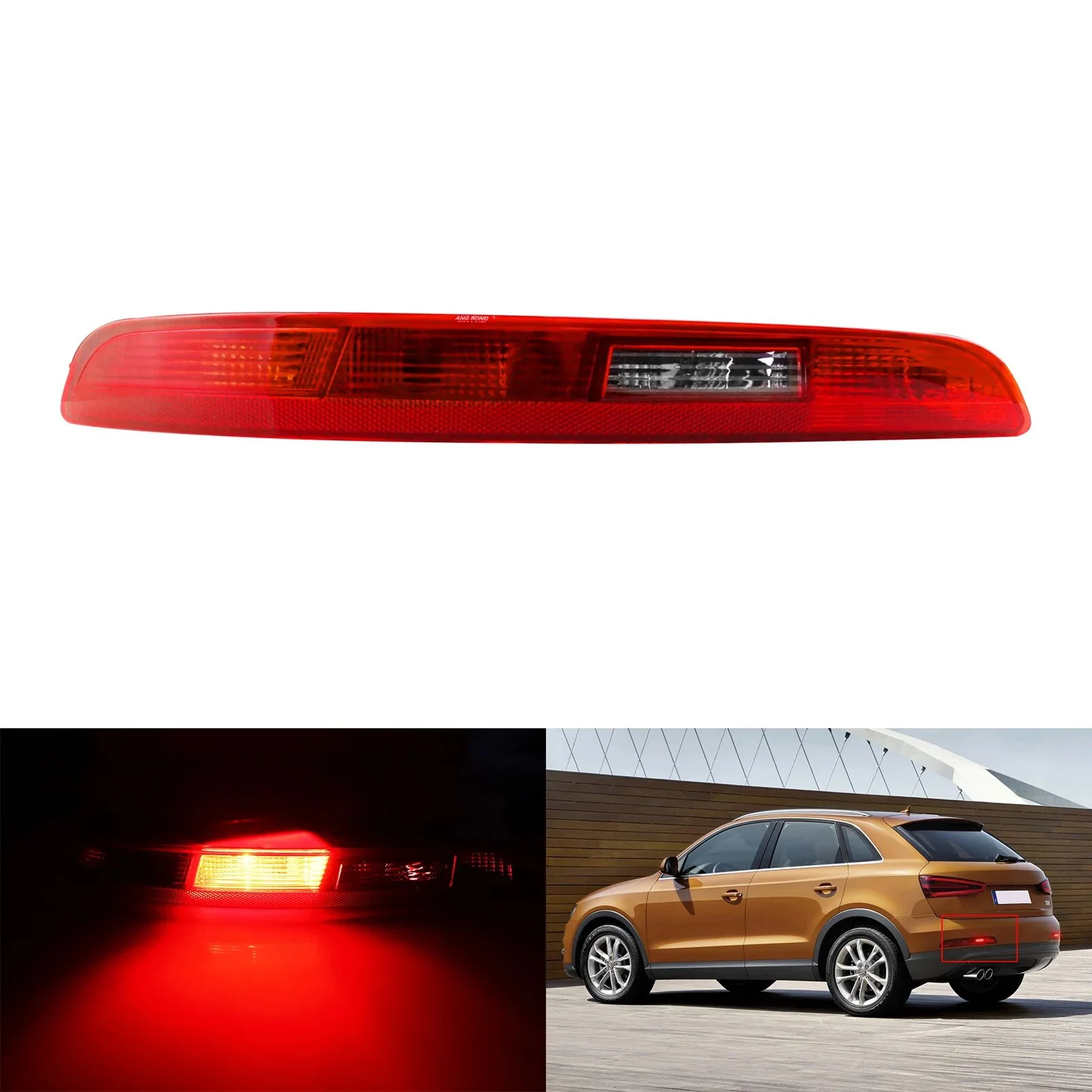 Rear Bumper Reflectors Stripe Light For Audi  Q3 16-18 - Image 3