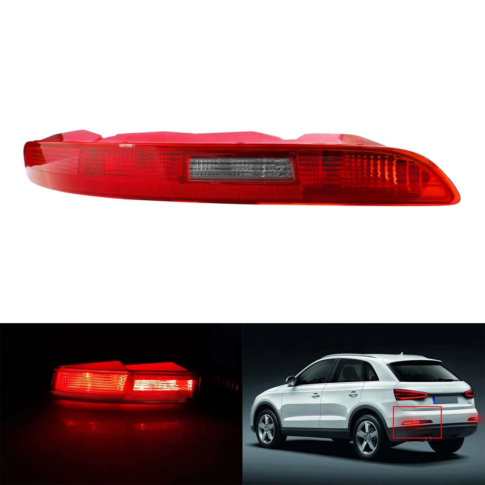 Rear Bumper Reflectors Stripe Light For Audi  Q3 16-18 - Image 6
